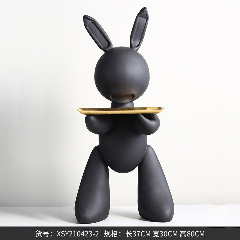A rabbit resin creative ornament