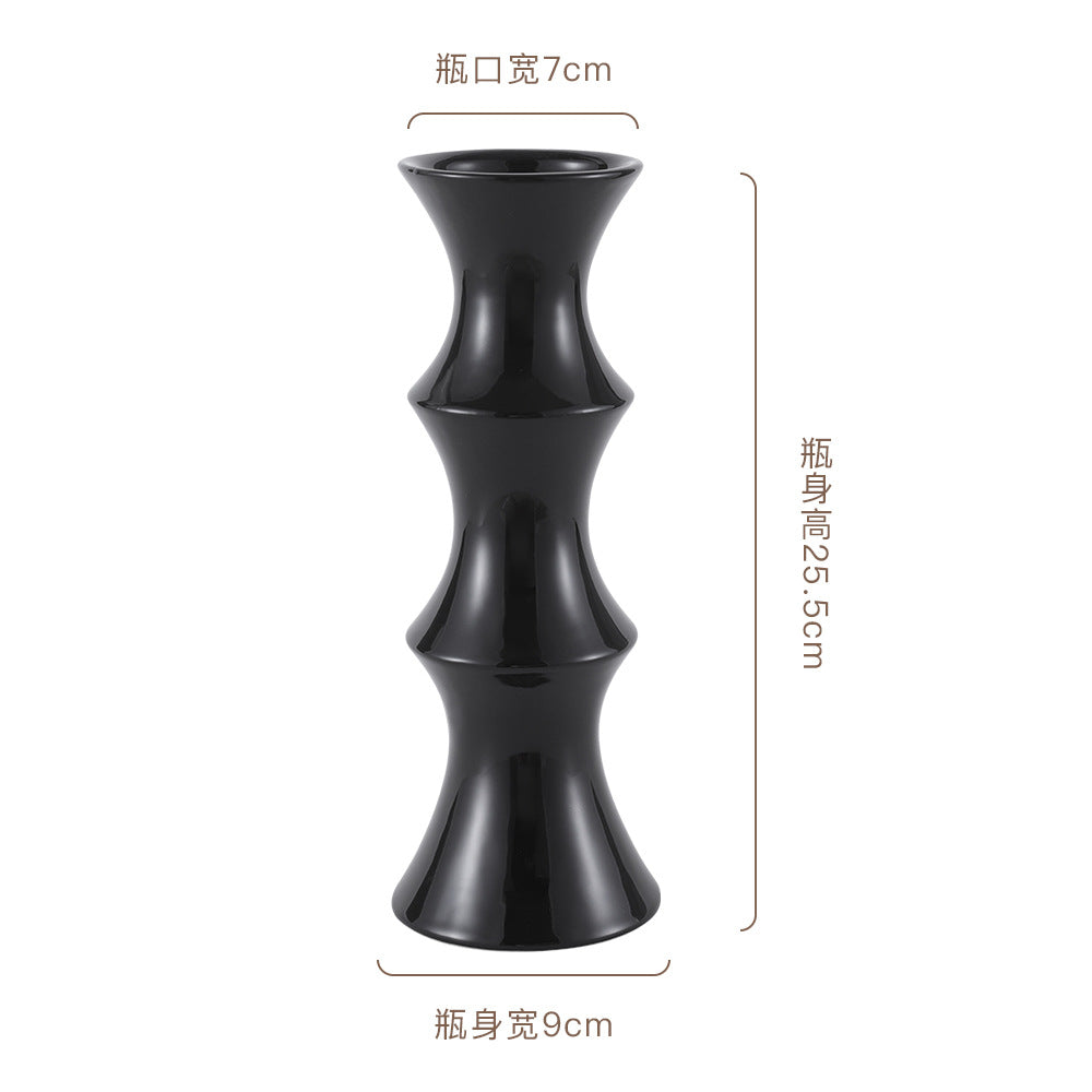 A new retro ceramic vase, high-end ornament ins wind New Year's red medieval high-value hydroponic vase
