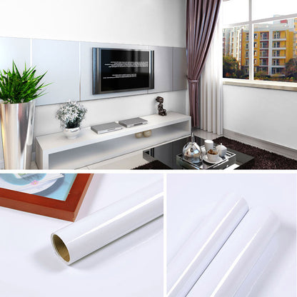 A cabinet self-adhesive sticker furniture renovation waterproof thickened paint wallpaper pearlescent cabinet room wardrobe solid color pvc wallpaper