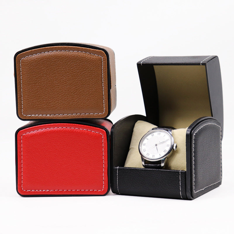 A curved watch box pu watch box, flip watch box, watch box storage box spot wholesale - Mixbatch