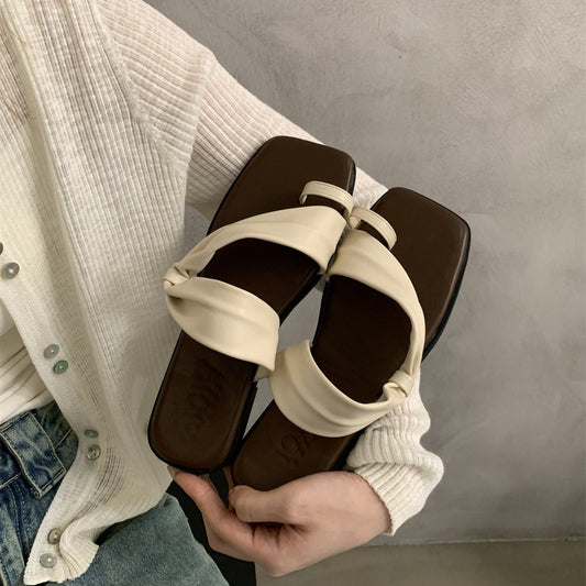 A slippers lady seaside beach soft flat bottom