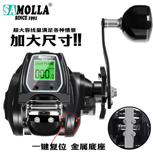 A Heavy-duty Wide-body Drop-shot Reel with LCD Display