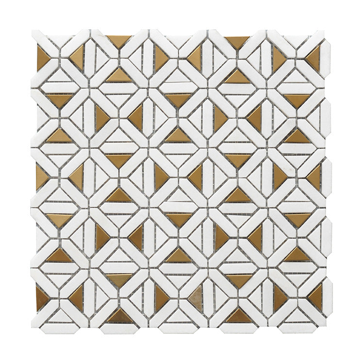 A metal stone mosaic wall tile