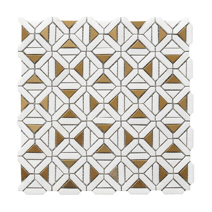 A metal stone mosaic wall tile