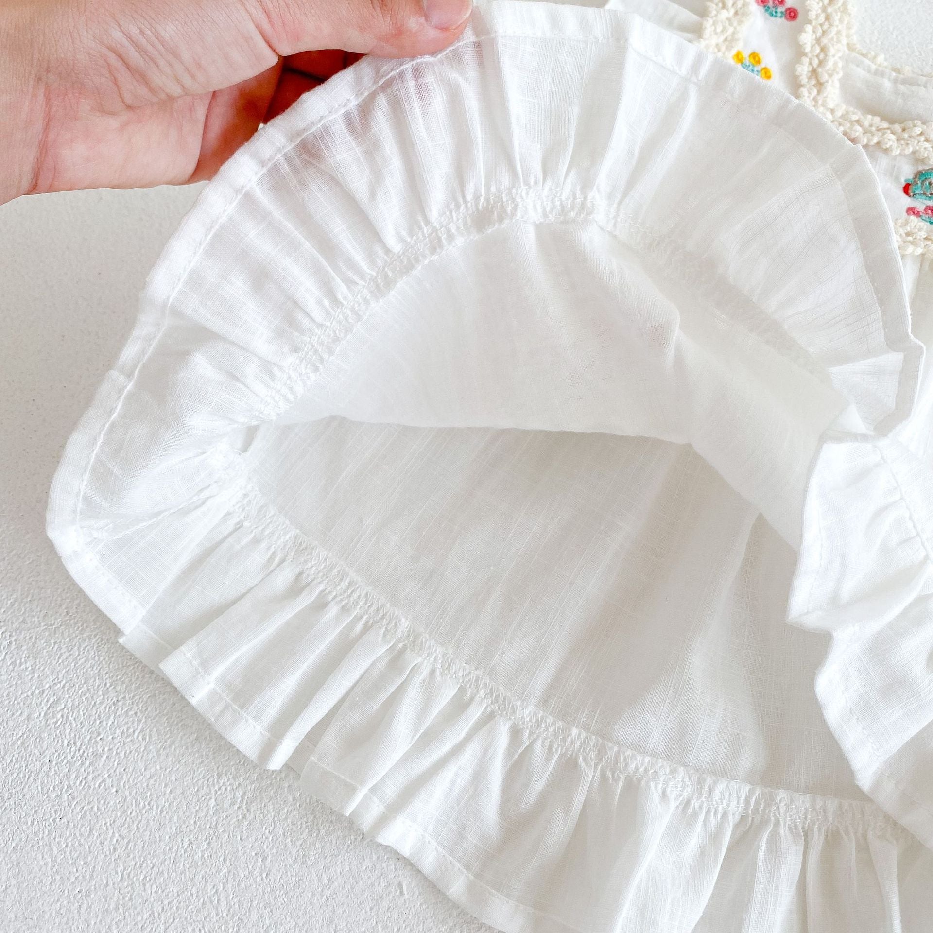 A ins 2023 summer new girl baby embroidered thin dress baby 0-3 years old white dress princess dress - Mixbatch