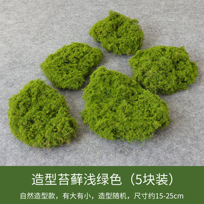 A simulated plant wall accessories with grass decoration background wall simulated moss stone moss moss hair planting stone