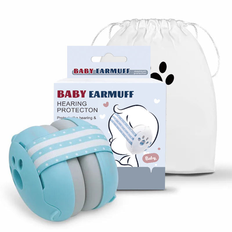 A Baby protection Anti-noise earmuffs Children's sleep soundproof earphones Children's protective earmuffs Head wearing webbing model