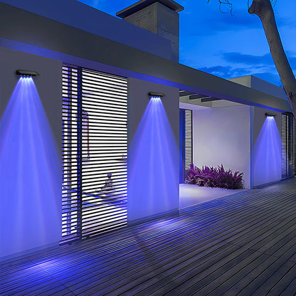 A Solar Step Light Outdoor Garden Decoration Light Wall Wall Light Automatic Switch Night Light Terrace Waterproof Balustrade Light