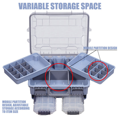 A Waterproof Fishing Toolbox – Double-layer, Large Storage for Lures & Accessories