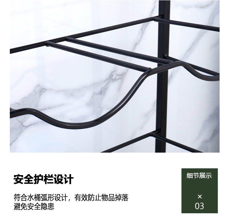 رف دلو بثلاث طبقات، صف واحد وصفين، لوضع دلو موزع المياه 