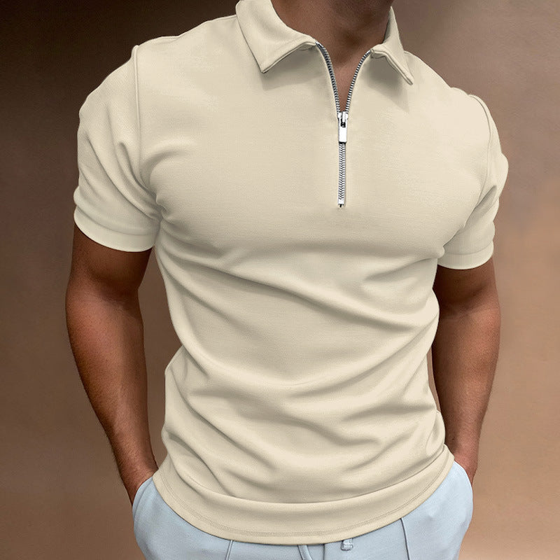 A men's short-sleeved lapel top