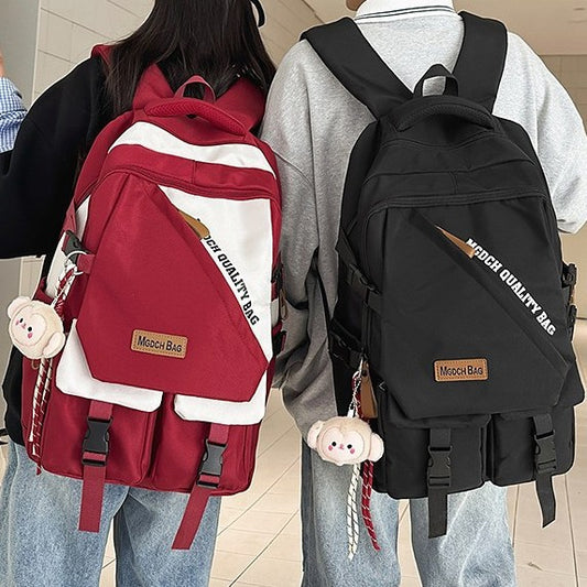 A Korean version ins new high-value trendy and cool contrasting backpack, couple light travel travel large-capacity backpack