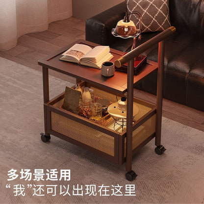 A bamboo movable side trolley