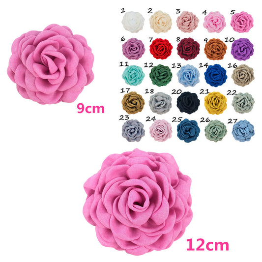 A Caro9cm Internet celebrity with the same baked edge hair grab flower 12cm Lolis burnt edge flower with brooch hairpin pin - Mixbatch
