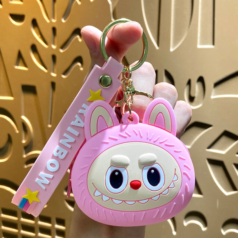A cartoon cute rabub change bag children's small gift key chain pendant card - Mixbatch