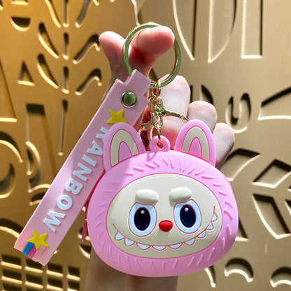 A cartoon cute rabub change bag children's small gift key chain pendant card - Mixbatch