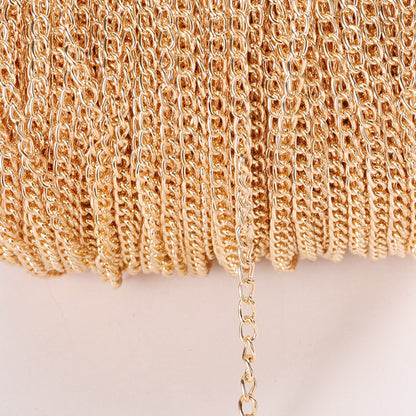 A DIY jewelry accessories, encrypted iron chain, necklace jewelry chain, hairpin tail chain, hair accessories fringed chain connecting chain