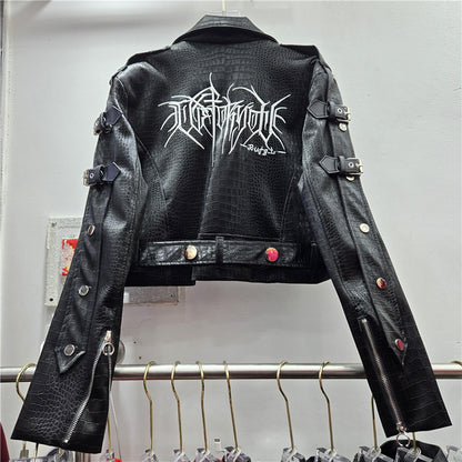 A jacket PU leather jacket
