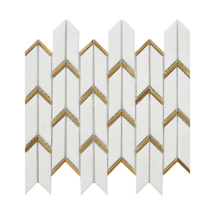 A metal stone mosaic wall tile