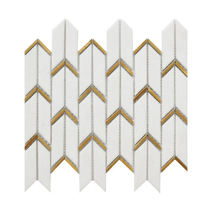 A metal stone mosaic wall tile