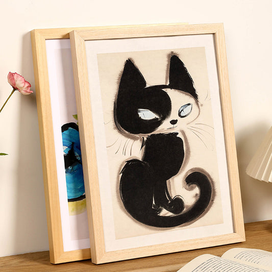 A Solid wood photo frame Calligraphy calligraphy painting frame Chinese painting mounted on the wall
