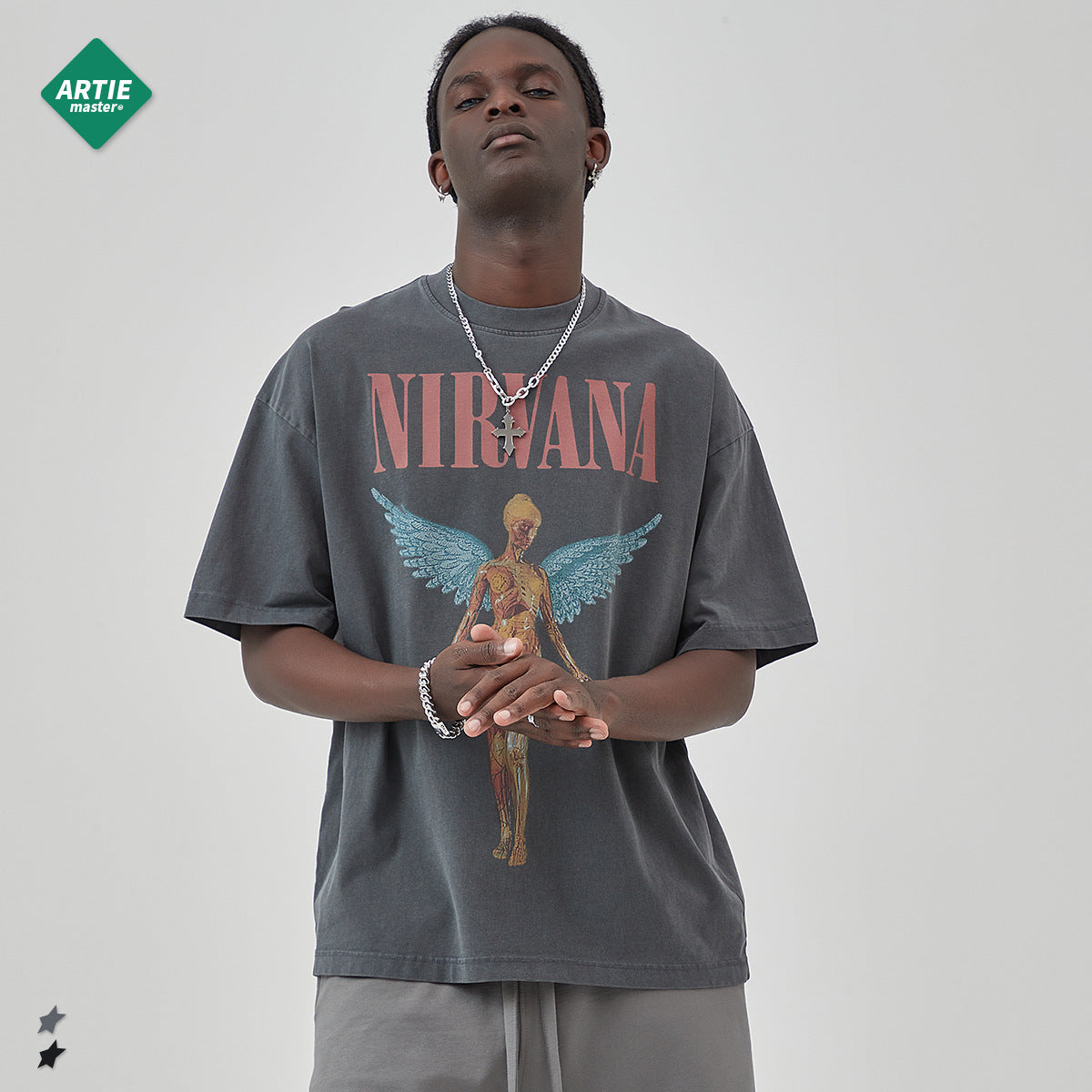 A printed vintage short sleeve