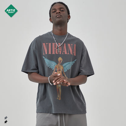 A printed vintage short sleeve