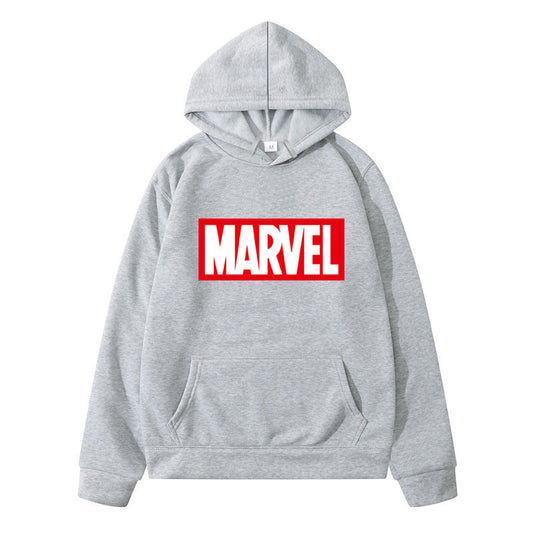 A printed men's and women's sweater autumn and winter fashion new men's hooded pullover sweater