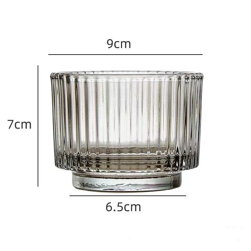 A gradual change of color candle cup empty glass candlestick