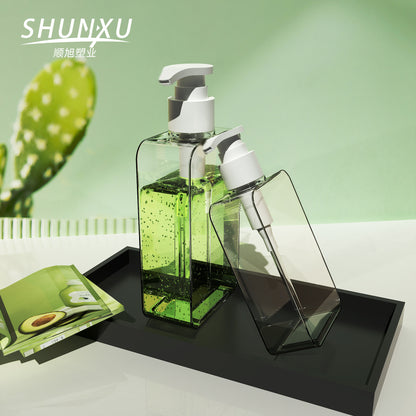 A 300ml transparent bottle Pet cat and dog fragrant body wash bottle PETG sub-packaging 200ml square plastic dilution bottle - Mixbatch