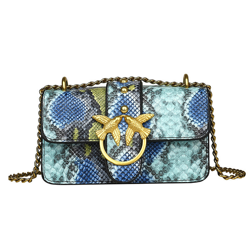 A Snakeskin pattern bird swallow women's bag Cross-border foreign trade European and American fashion women's bag