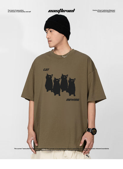 A short-sleeved printed T-shirt