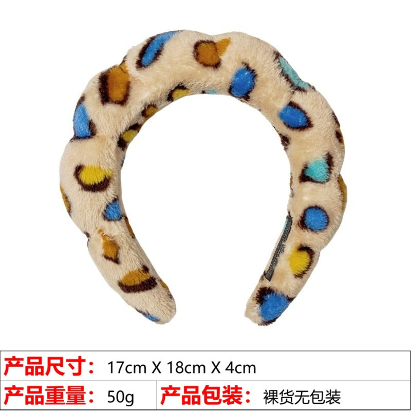 A high cranial top hair accessories women wash face bath clouds sponge headband makeup remover hair band headband