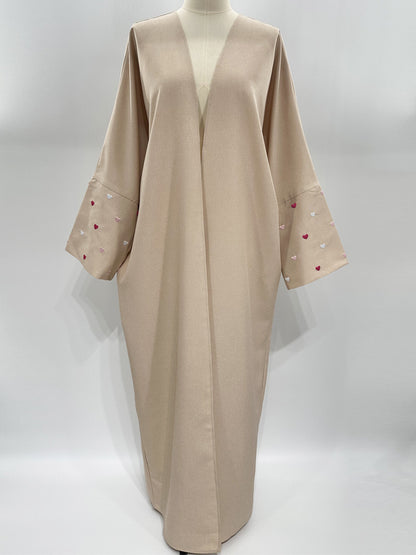 Love embroidered cardigan robe middle east muslim arabic women's dress outside draped gown embroidered - Mixbatch