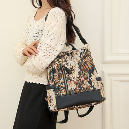 A new American retro trend backpack large capacity simple niche women's backpack - Mixbatch