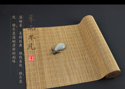 A bamboo placemat