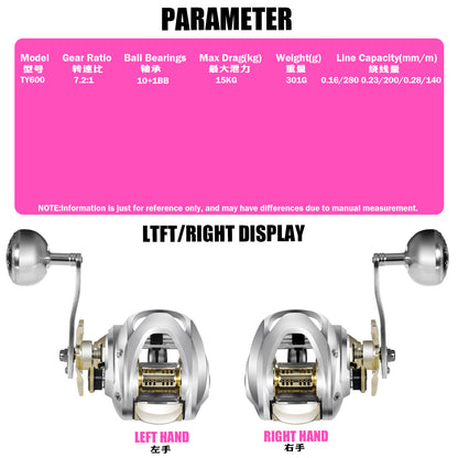 A Large Wide-body All-metal Baitcasting Reel – Durable & Smooth