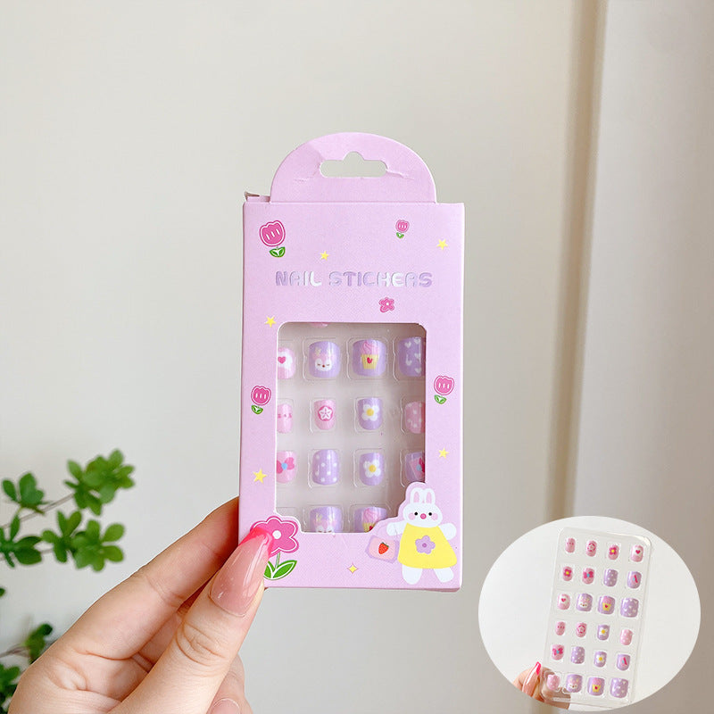 A  little girl cartoon jewelry girl baby gift toy nail patch - Mixbatch