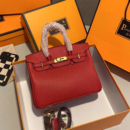 A high-end textured women's bag handbag 30CM soft leather European and American fashion TOGO platinum bag exquisite and versatile