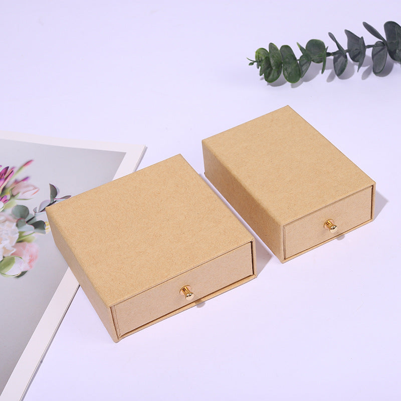 A rivet drawer jewelry box hot gold stamping process