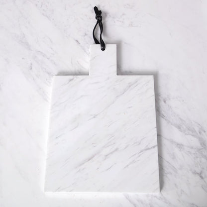 A Marble cutting board Chopping board Fruit plate Household cutting board Household panel Bread board Anti-mildew Dessert Pastry White