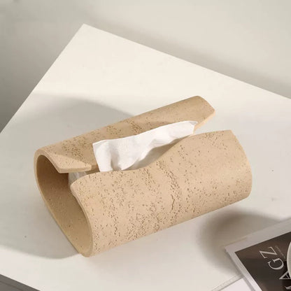 A Dongshi wabi-sabi wind living room coffee table tissue box home hotel paper pumping carton gift model room decoration ornament