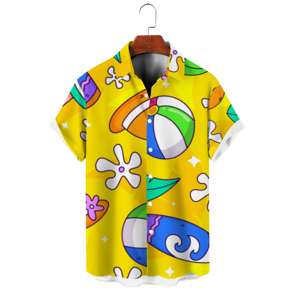 A lapel print shirt