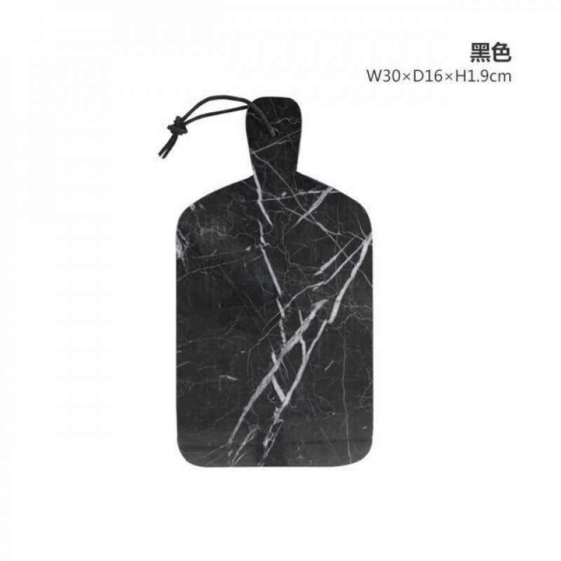 A Marble cutting board Chopping board Fruit plate Household cutting board Household panel Bread board Anti-mildew Dessert Pastry White