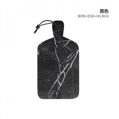A Marble cutting board Chopping board Fruit plate Household cutting board Household panel Bread board Anti-mildew Dessert Pastry White