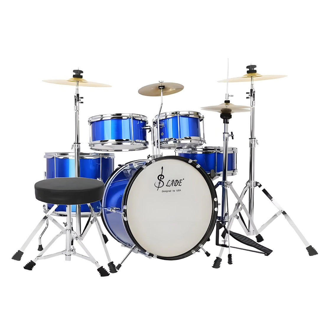 A set of drums Adult children's drums Self-study Household jazz drums 5 drums 4 cymbals Percussion instrument Beginner practice