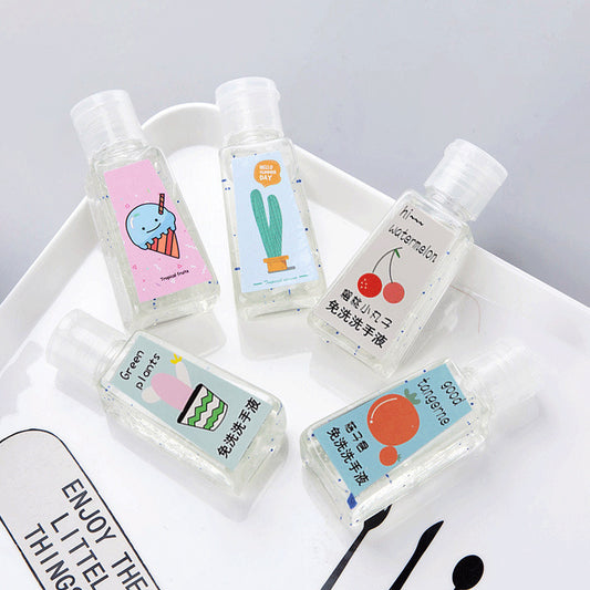 A Universal Portable Hand Sanitizer Home Sanitary Products Mini Leave-in Gel Cute Animal Fruit