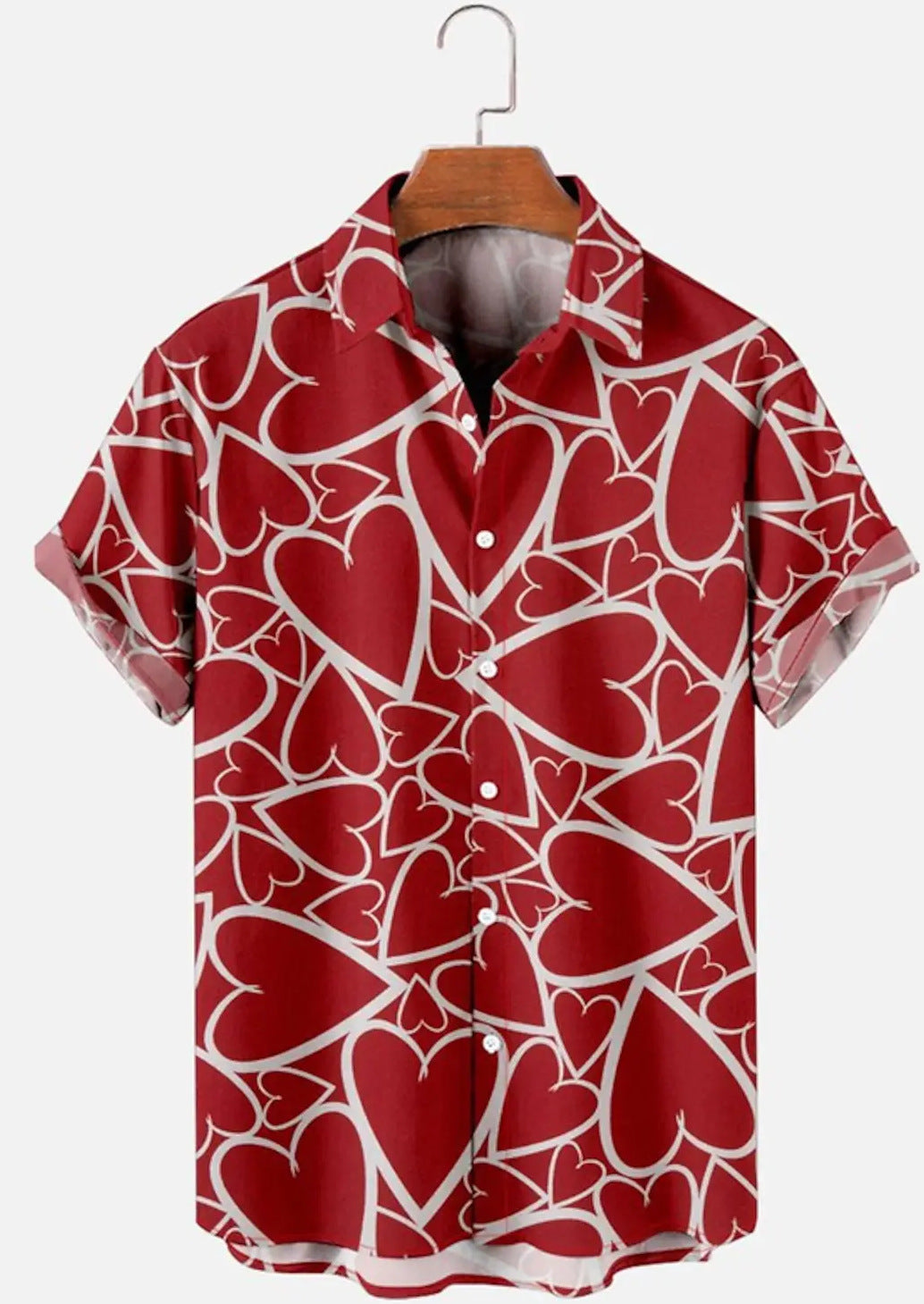 A love pattern short sleeve shirt