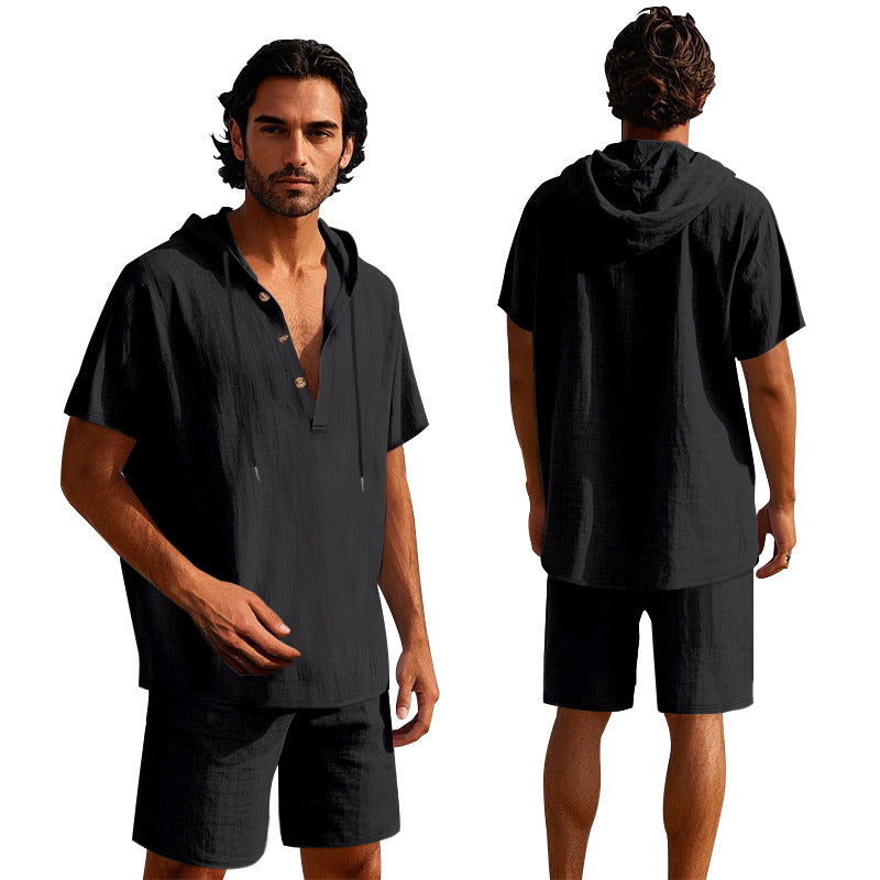 A Hooded Short Sleeve Suit