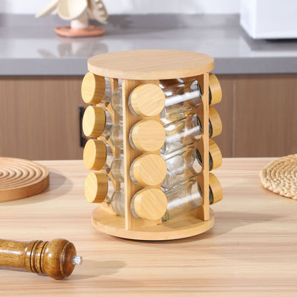 رف توابل من الخيزران 